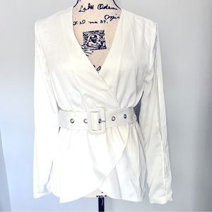 Wrap jacket with belt